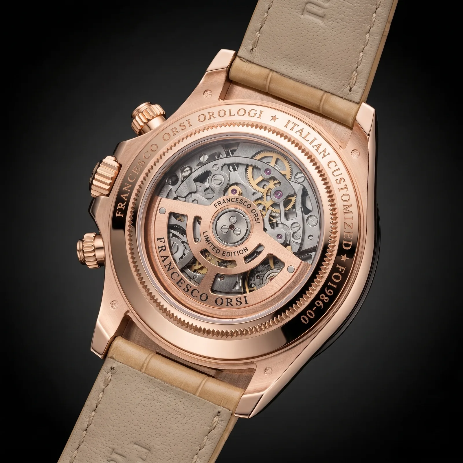 Alessandra — Caseback — Custom Daytona von Francesco Orsi Orologi
