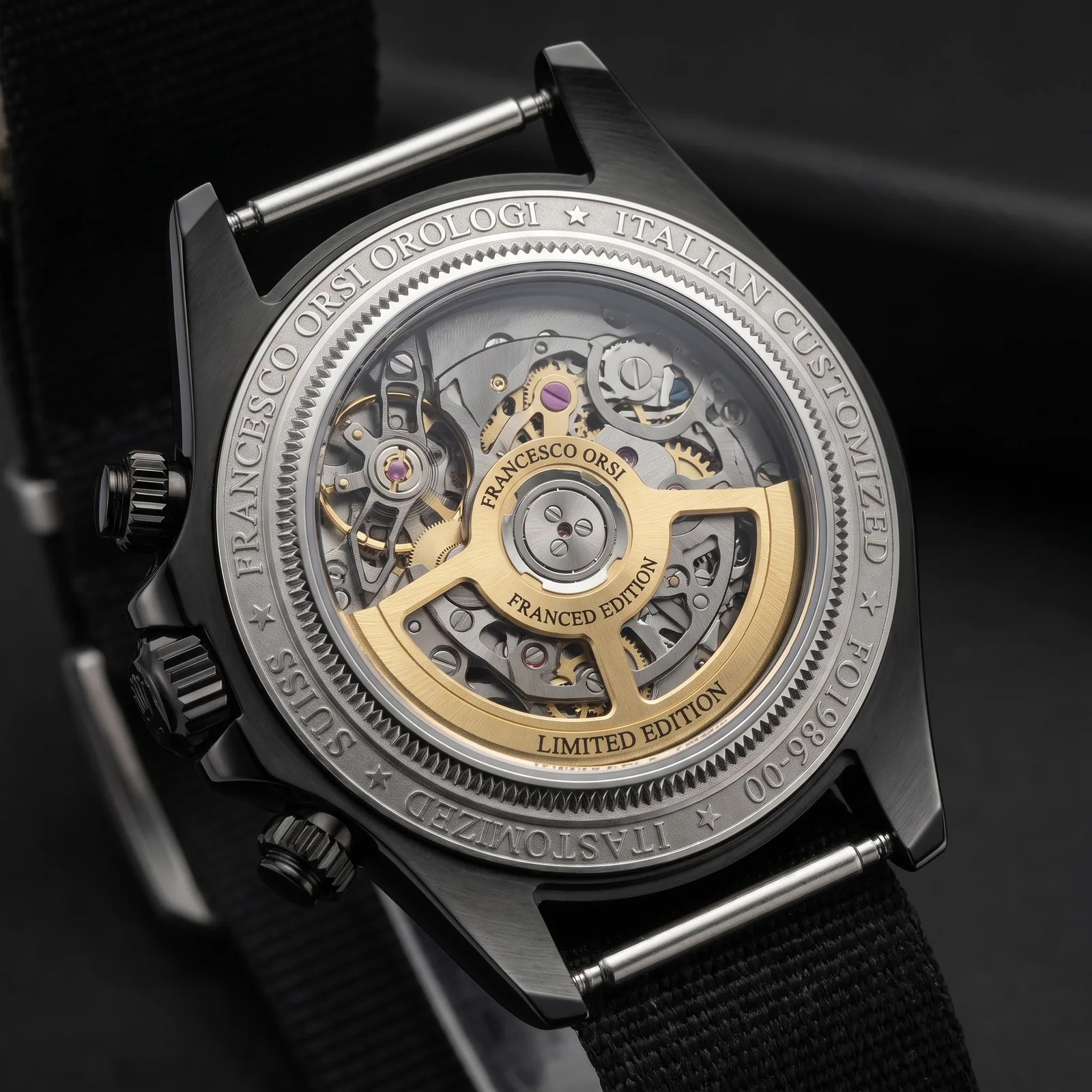 Alicja — Caseback — Custom Daytona von Francesco Orsi Orologi