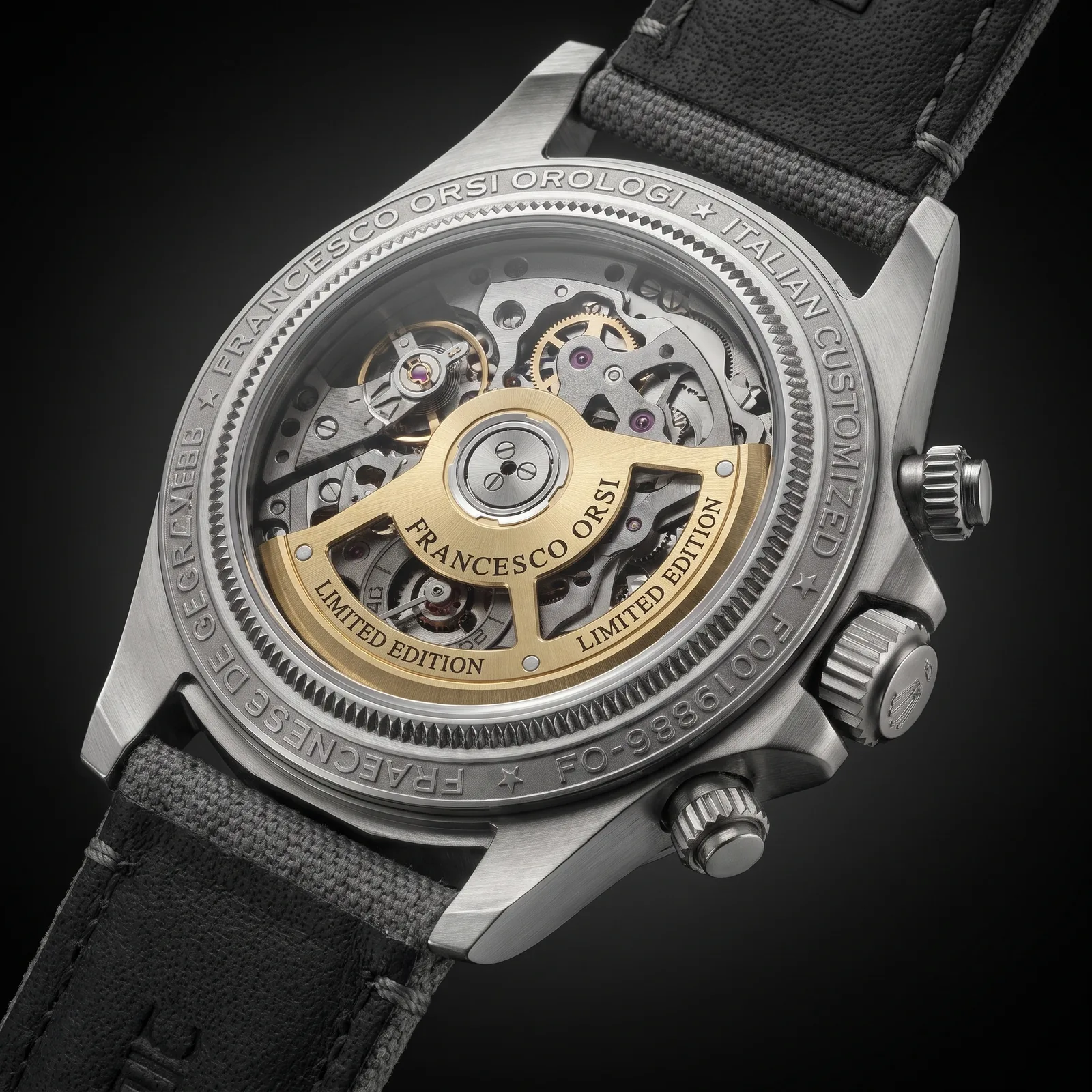 Chiara — Caseback — Custom Daytona von Francesco Orsi Orologi