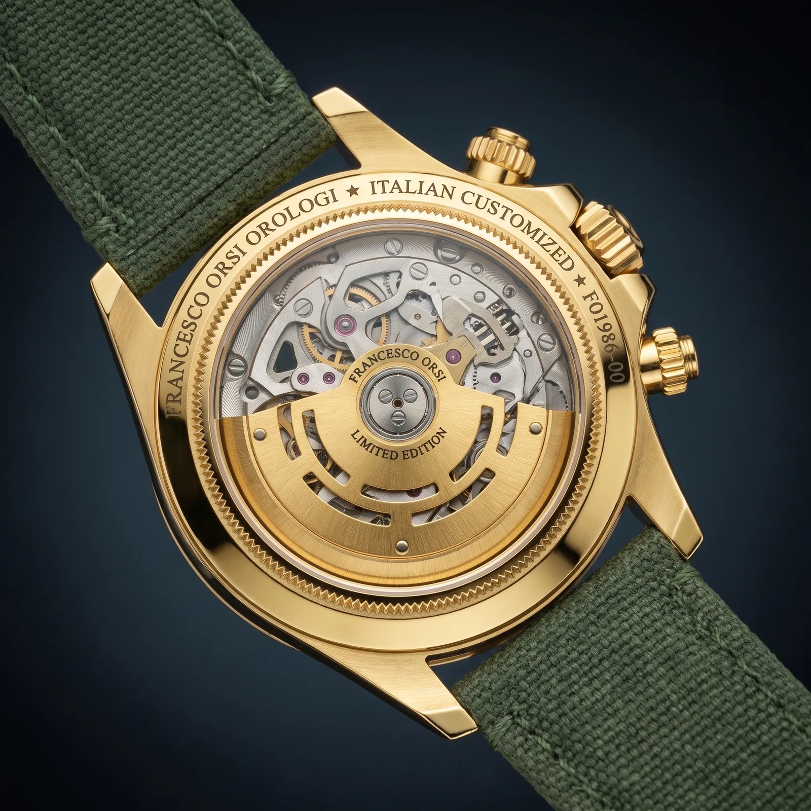 Teresa — Caseback — Custom Daytona von Francesco Orsi Orologi